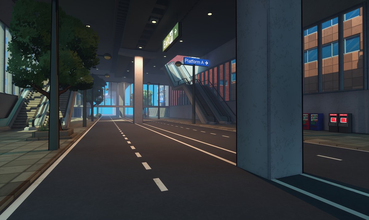 InfinitePo34061's tweet photo. Trying to make a Japanese city in #UnrealEngine5 with this old RPG-ish but still 3D artstlye. The outlines are made with the material shader, the only screenspace thing is the distance based atmosphere. It will go to the @fab soon. #screenshotsaturaday https://t.co/HvplQBrFvj