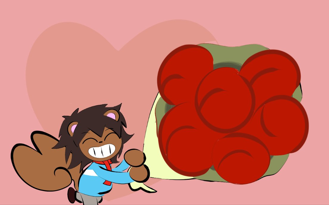 Happy Valentines! Roses from the squirrel to you!
