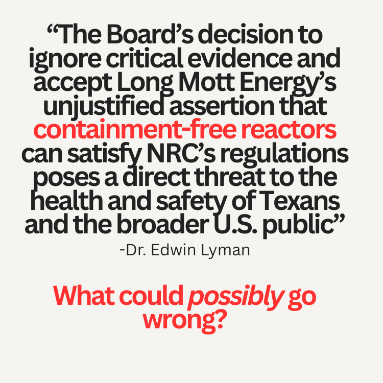 Dow wants to build an experimental nuclear reactor WITHOUT a containment shield on the Texas Gulf CoastWhy you should ring the 🚨 about the insane proposal putting South Texas and the broader U.S. at risk 👇nuclearcosts.org/dow-chemical-w…