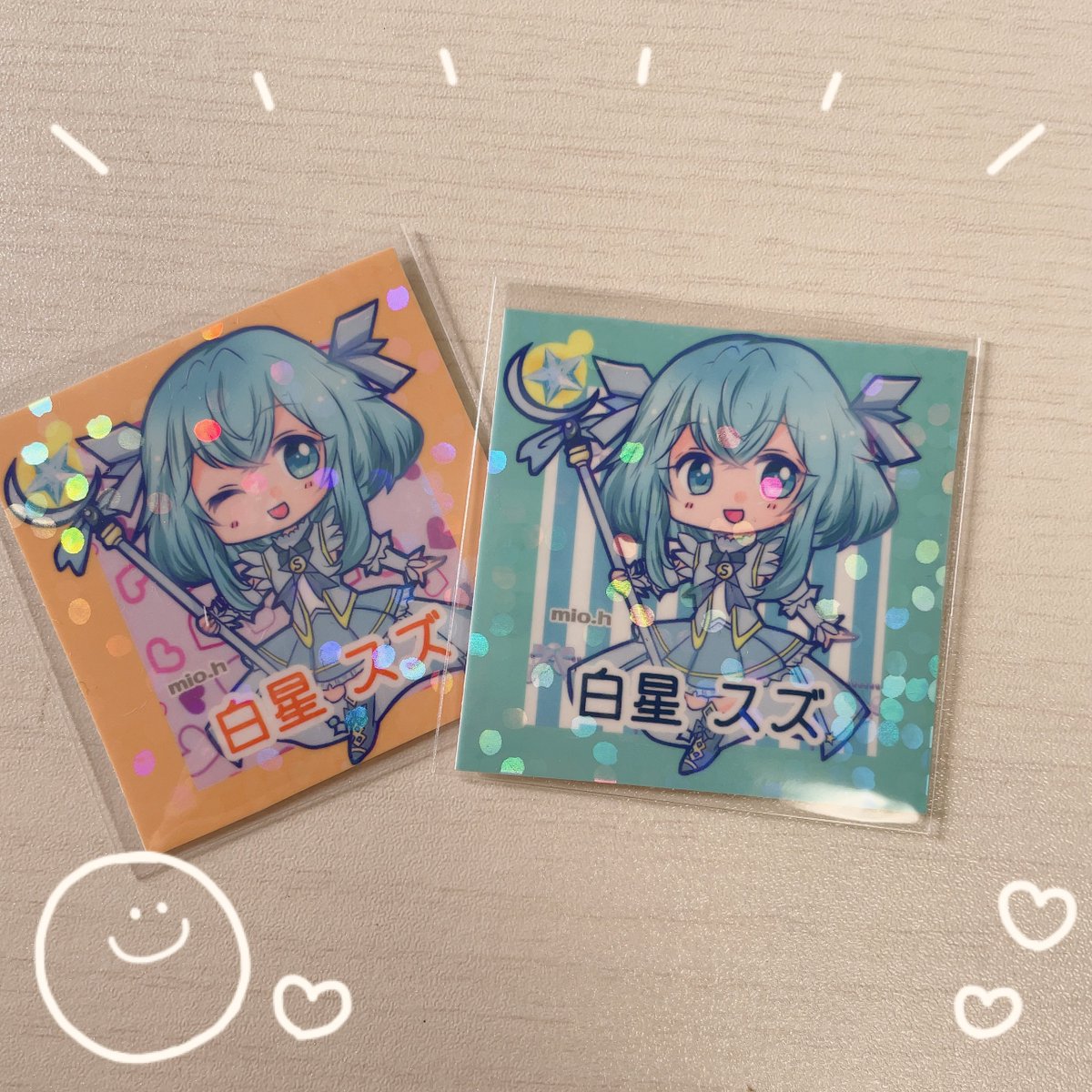 シールセット🩵 ホログラム加工が豪華な2枚セットです😊 シールだけ