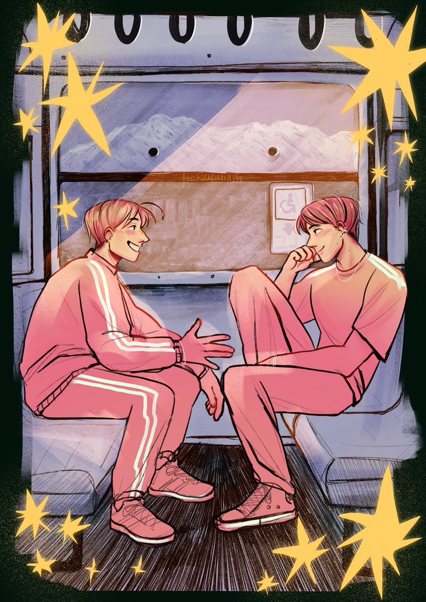 San Valentín - 2020 🚉
 
Siglo XXI de dejar de lado las peleas territoriales y de ir perdiéndole el miedo a quererse. Elegí que estén en el metro porque soy fan del subte y del metro de santiago!
 
Serie ilustrada en colaboración con <a href="/kopipudu/">mia | working on commiss! ☆</a> y <a href="/veektahr_/">ico 🪽</a> 

#ArgchiSanValentin 🤧