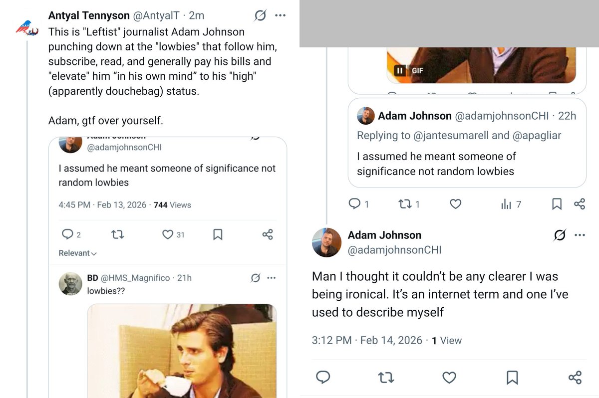 AntyalT's tweet photo. @adamjohnsonCHI @jantesumarell @apagliar Consider it a symptom of you having entered "too online" territory thinking an obscure reference, “a riddle, wrapped in a mystery, inside an enigma” written in text without the benefit of verbal, facial, or body language cues would be universally "interpreted" by normie leftists. https://t.co/2qdNsid0sE