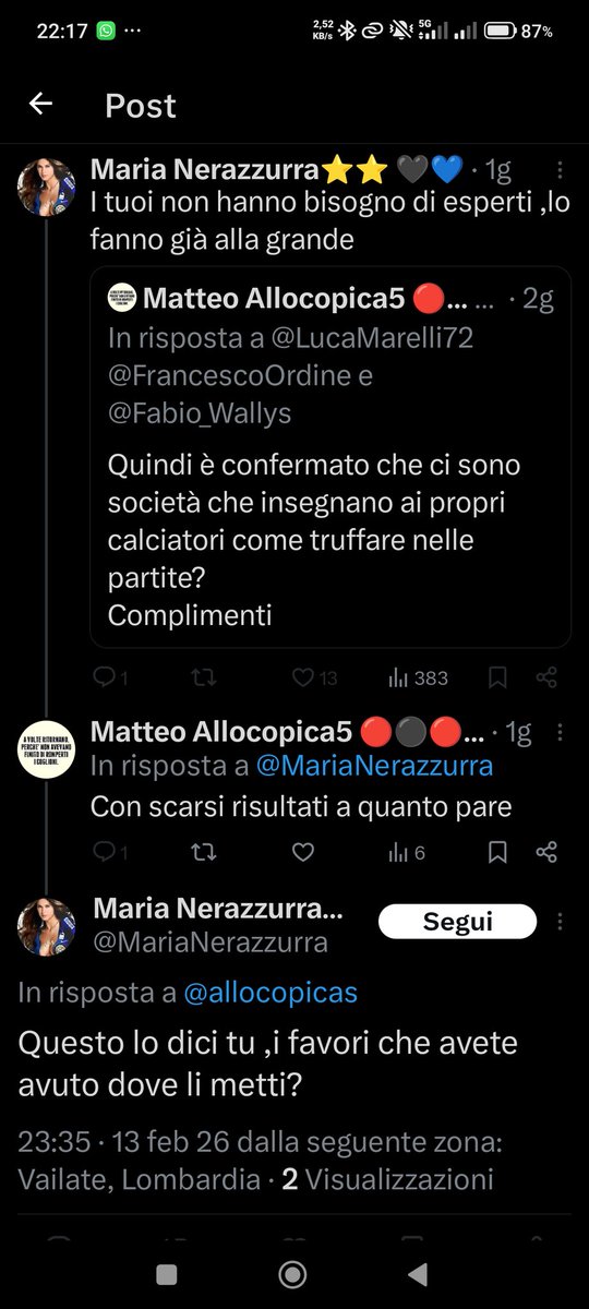 Io davvero ho perso la speranza che ci sia gente normale tra questi
