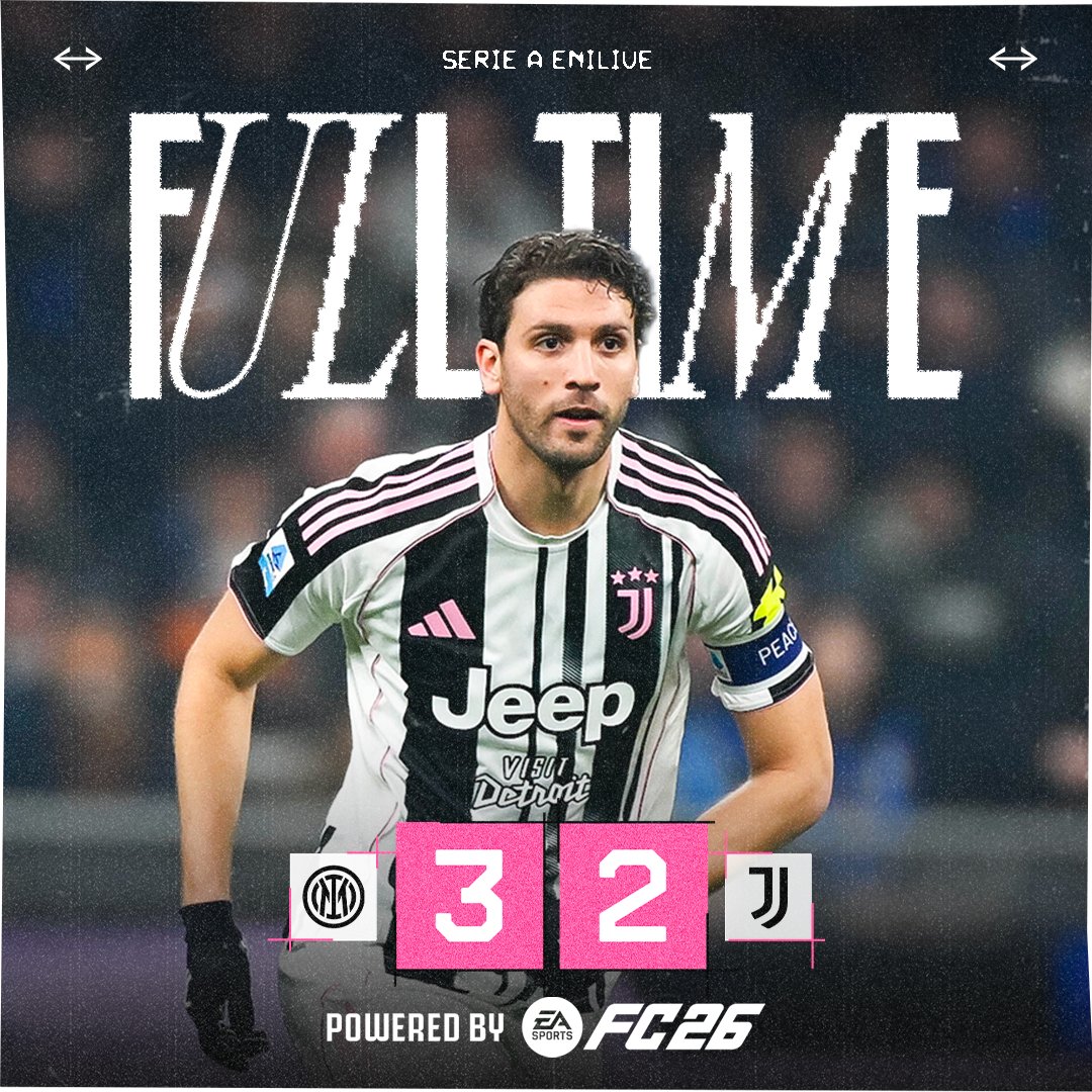 FT |⌛️| Fischio finale.

<a href="/EASPORTSFC/">EA SPORTS FC</a> <a href="/easportsfcit/">EA SPORTS FC ITA</a>

#InterJuve