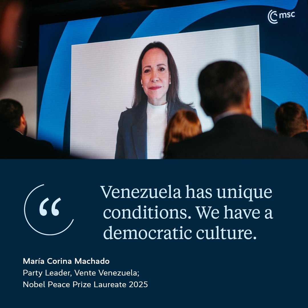 Opposition leader <a href="/MariaCorinaYA/">María Corina Machado</a> on the possibility of a violent or disruptive transition in #Venezuela.