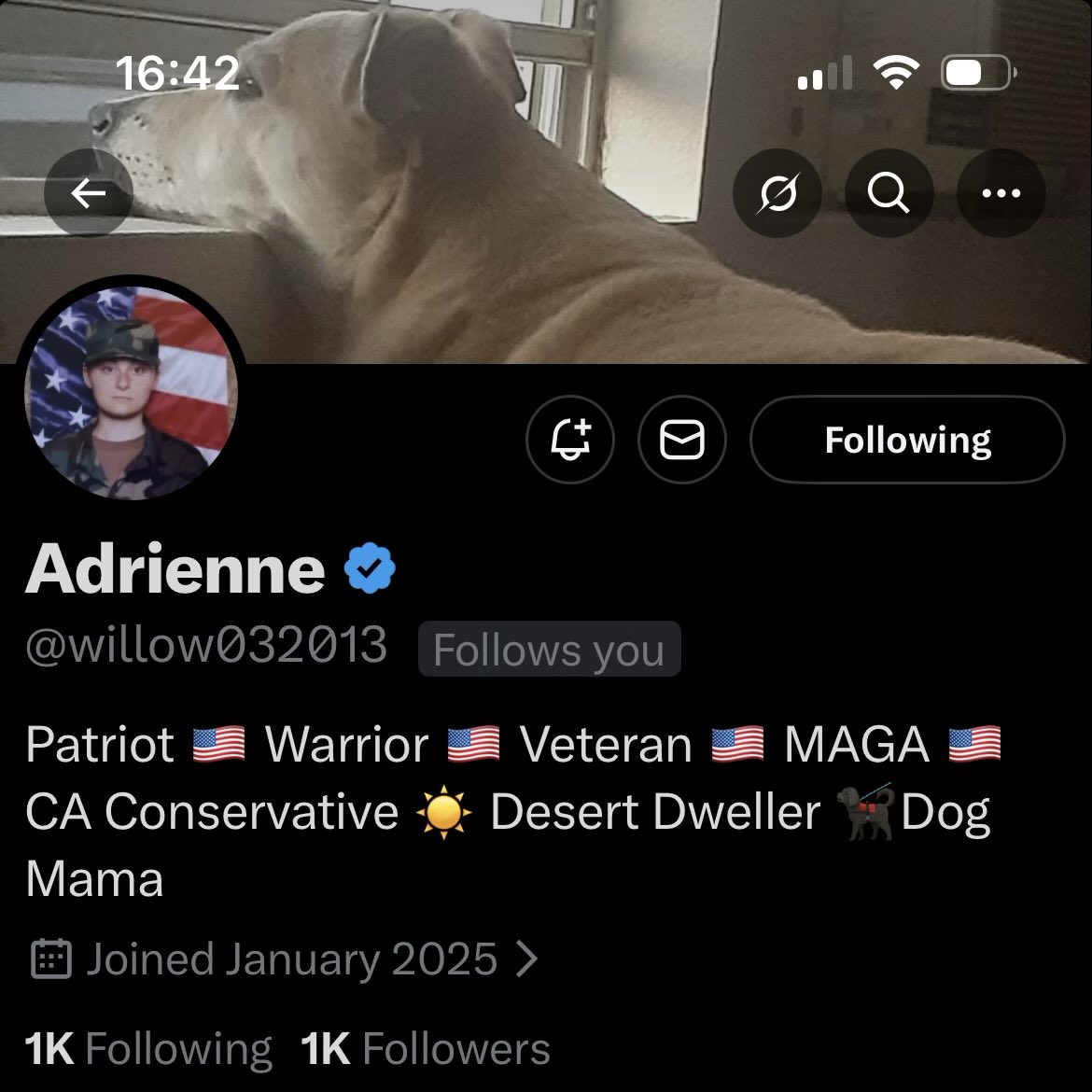 Doing a Vet Shoutout today for my friend Adrienne <a href="/willow032013/">Adrienne</a> We should be able to get her to 1,500 don’t you think.