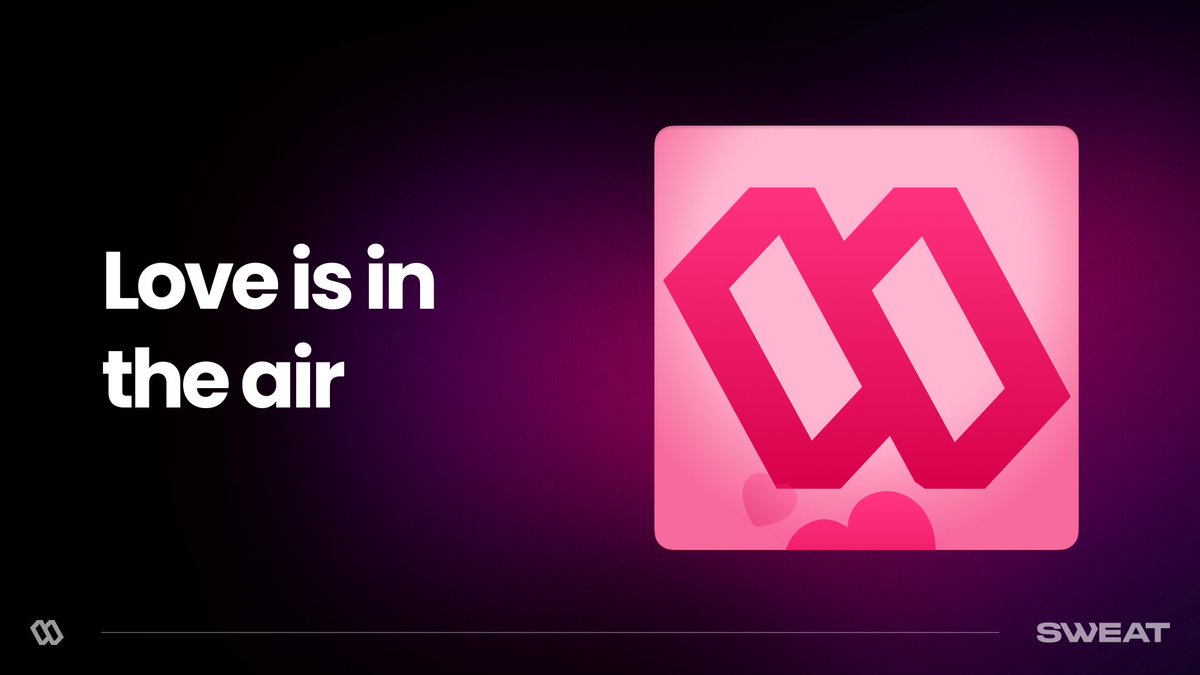SweatEconomy's tweet photo. Love is in the air 💗

And in your Sweat Wallet 👀

Claim your Valentine’s app icon now. https://t.co/S4XtCcqjQW