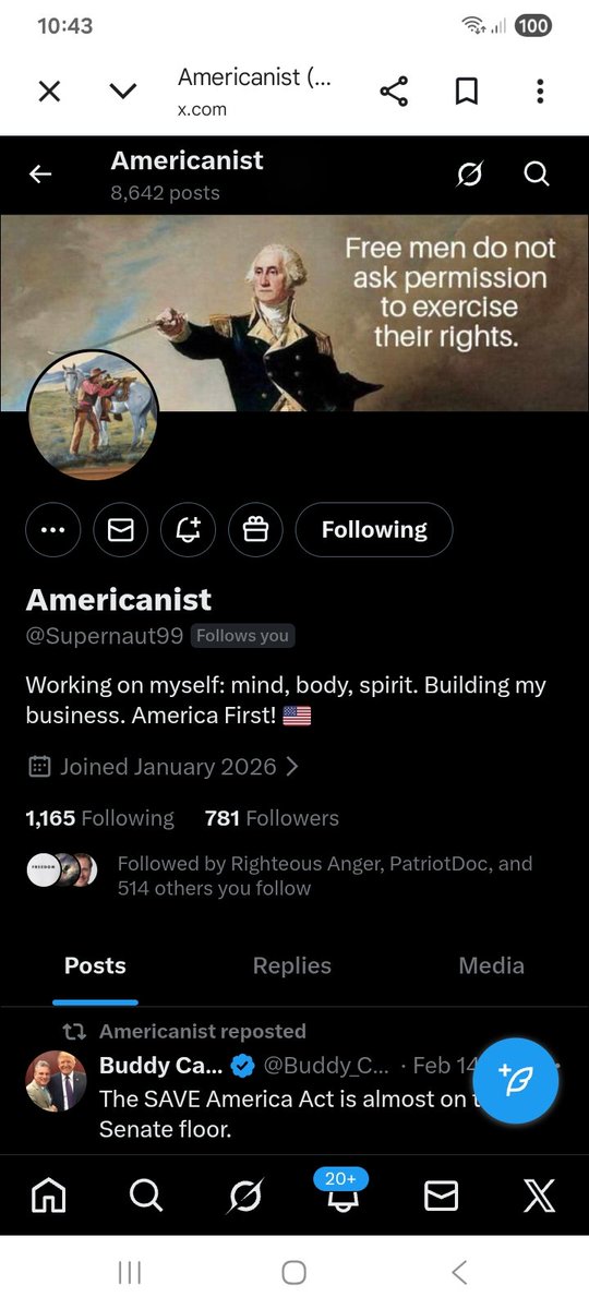 Can we find this American first patriot some new connections 
<a href="/Supernaut99/">Americanist</a> 
F&amp;R
💪🫶💯🇺🇸