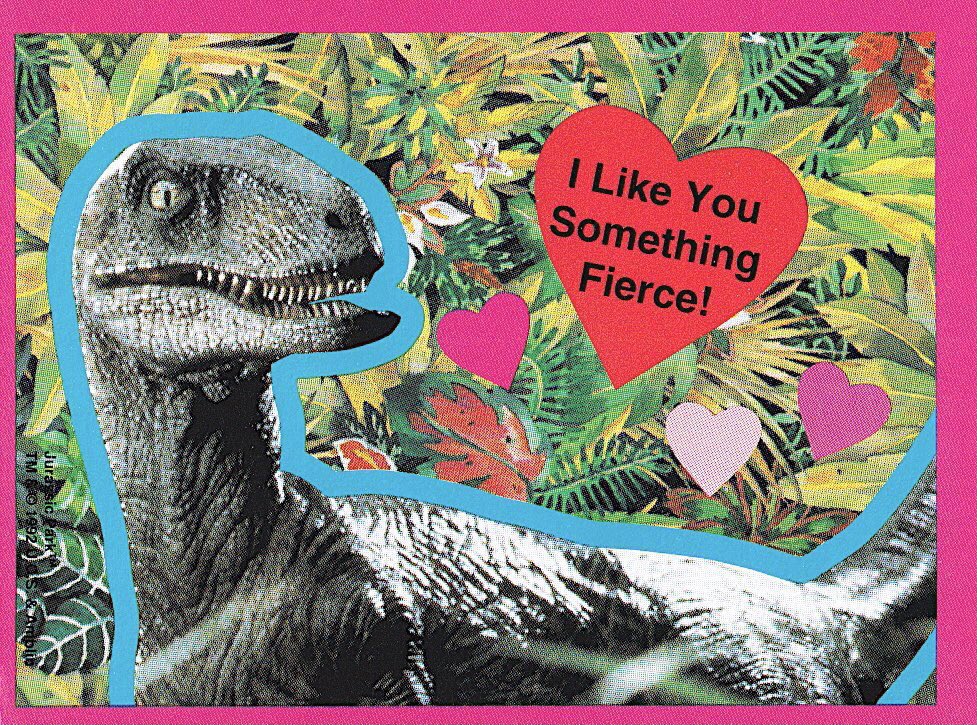 RetroNewsNow's tweet image. ❤️Retro ‘Jurassic Park’ #ValentinesDay Cards