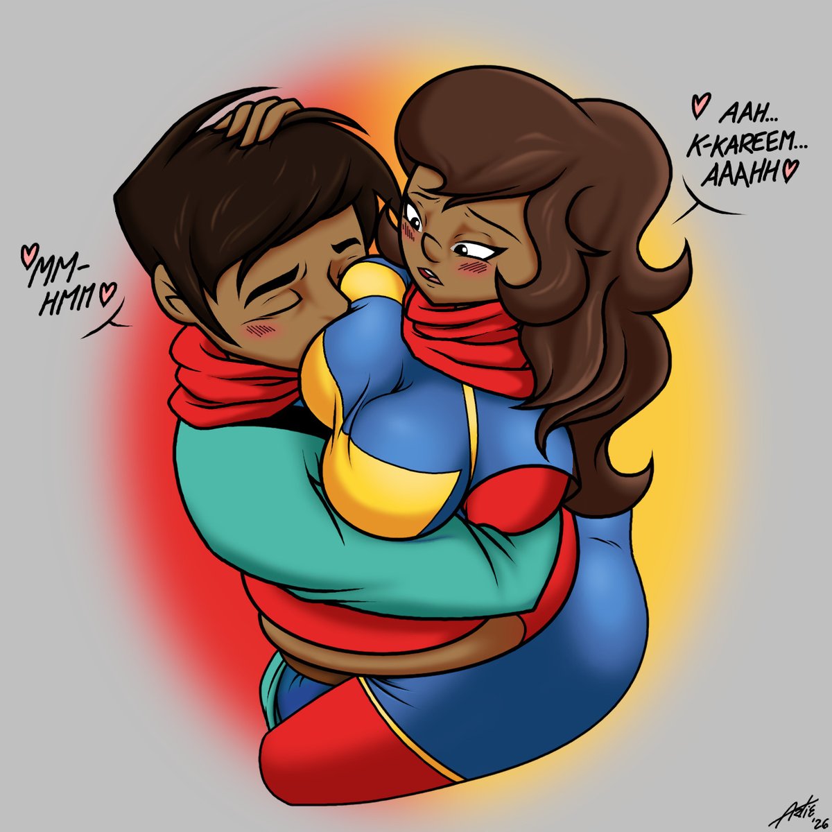 artie_stico's tweet photo. Another Valentine's Day for me to repost Ms Marvel and Red Dagger art! β€οΈ
#msmarvel #kamalakhan #reddagger #ValentinesDay https://t.co/RlTqDxUQEh