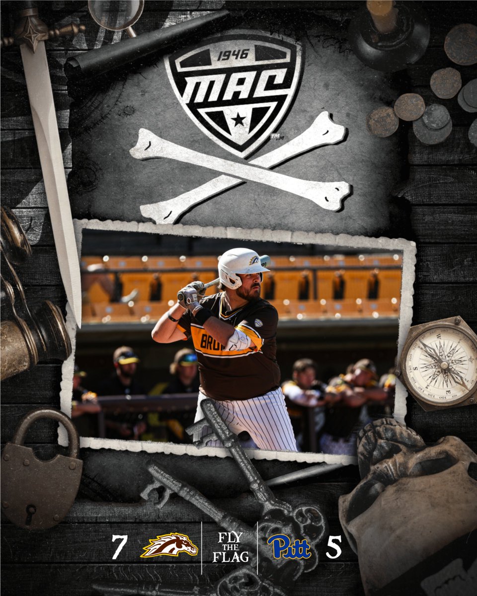 🏴‍☠️ FLY IT, BRONCOS! 🏴‍☠️

Western Michigan pushes across 7 runs on 13 hits to defeat Pitt in Port Charlotte, FL 🐎

<a href="/WMUBaseball/">Western Michigan Baseball</a> | #MACtion