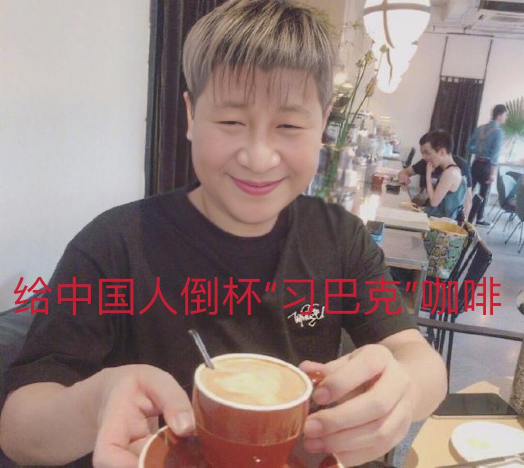 xiaotgo's tweet photo. @wyyyyuuka0314 可怜的只钠蠢蛛，喂你吃习近平咖啡 https://t.co/0N6KwpoMRy