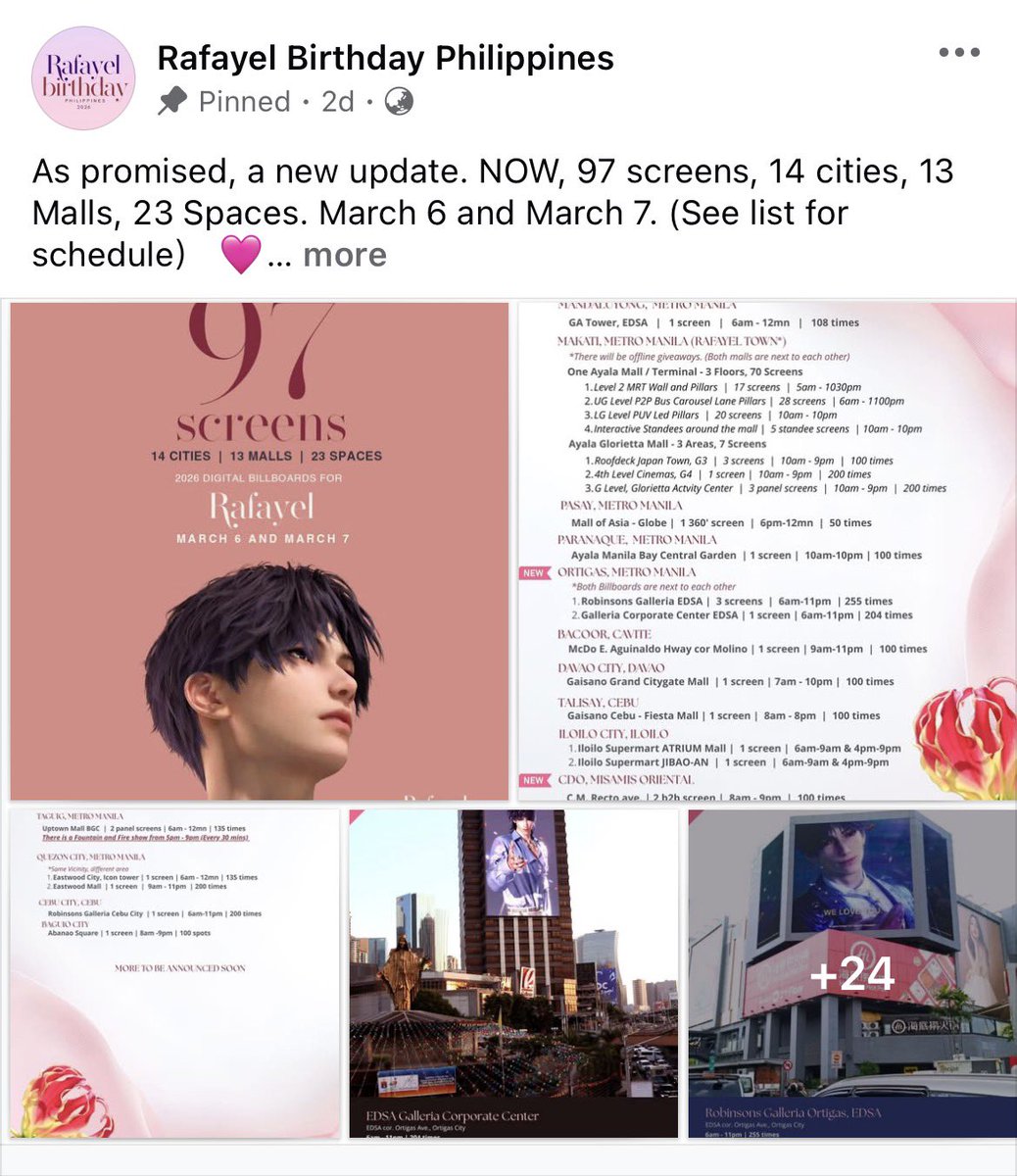 to all PH Miss Bodyguards please check again!they've added more places and another date to celebrate Rafayel’s birthday YAYYY!! 🥳🎂 

check the locations near you and don’t miss out! 🫶🏻💕