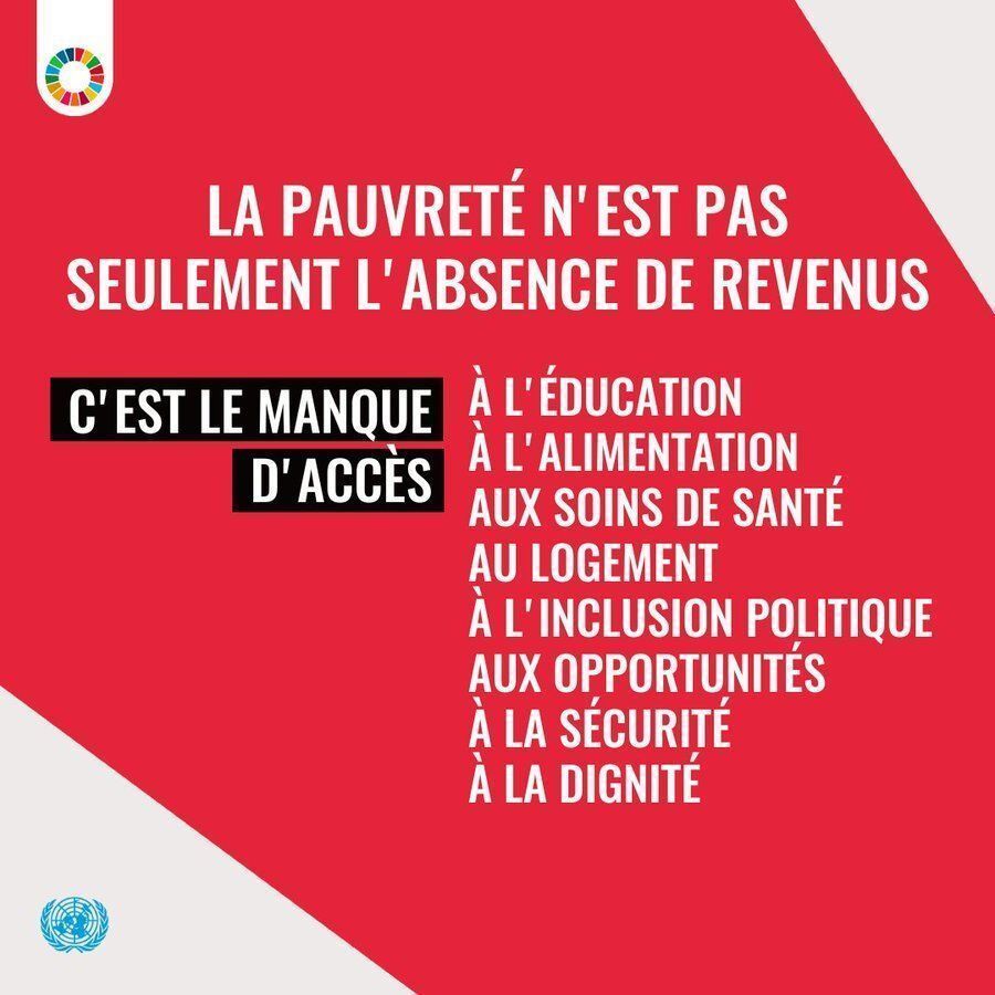 Mettre fin à la pauvreté est le plus grand défi mondial auquel le monde est confronté aujourd'hui. 🌍⚖️

Fait choquant: les niveaux de famine sont revenus à leur niveau de 2005.

L'#ODD1 est l'objectif du mois👉 buff.ly/2fc7lVy 
#Agissons