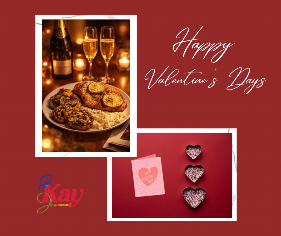 Love is served. ❤️✨

This Valentine’s Day, indulge in warm flavors, soft candlelight, and a plate made to impress. 🍽️🥂
From our kitchen to your heart — let the evening be unforgettable.

#KayJhoKitchen #ValentinesDay #RomanticDinner #LoveOnAPlate