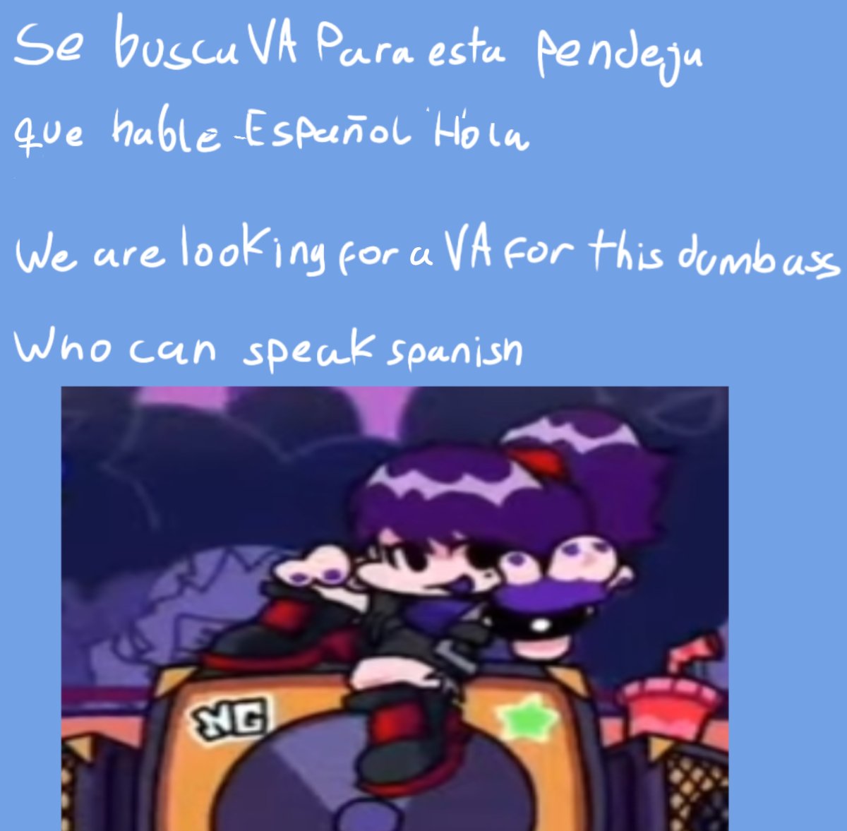 FnfTwistMixed's tweet photo. ISMA QUIERE QUE HAGA HELP WANTED POR QUE OCUPAMOS VA PARA LUCIA (GIRLFRIEND) GRJAGHSGGHG

Si de alguna extraña manera te interesa hablame por discord (leoekisdeomg) #ismaqueriaquehocierahelpwanted #fnf #fridaynightfunkin #fridaynightfunkin2 #fnftwistmixed https://t.co/8EfvtHt5va
