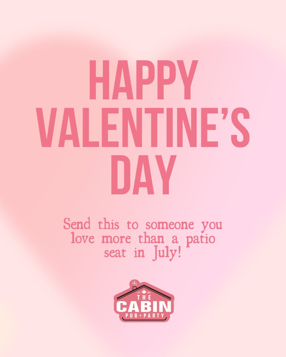 Send this to that special someone you love more than an open patio seat in July ☀️🍻

#TheCabinYEG #YEGValentine #EdmontonPatio #JasperAve