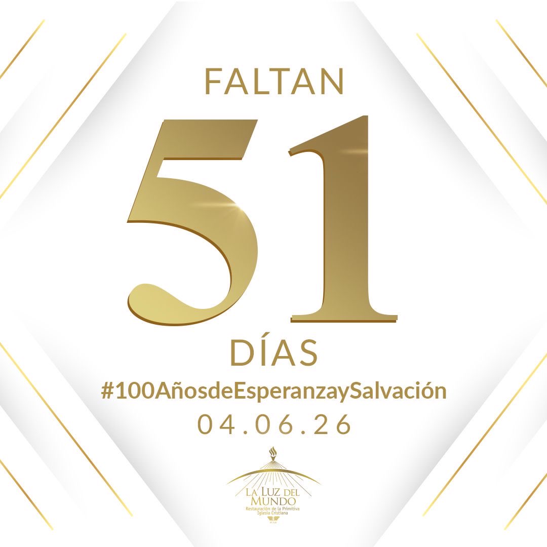 iglesialldm's tweet photo. Faltan 51 días para el Centenario de la Restauración de la Primitiva Iglesia Cristiana.

#100AñosdeEsperanzaySalvación #LLDM  #CentenarioLLDM https://t.co/u7Xtvg3q28