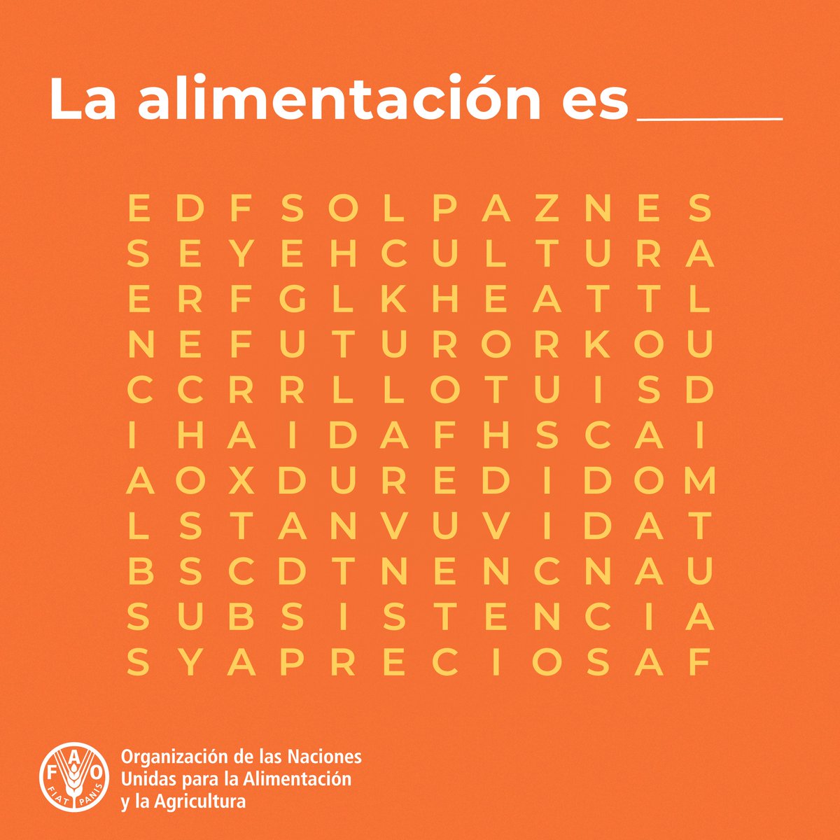 La comida es mucho más que lo que ponemos en nuestros platos 🍛

¡Escribe en los comentarios las 3 primeras palabras que encuentres en esta sopa de letras! 🔎