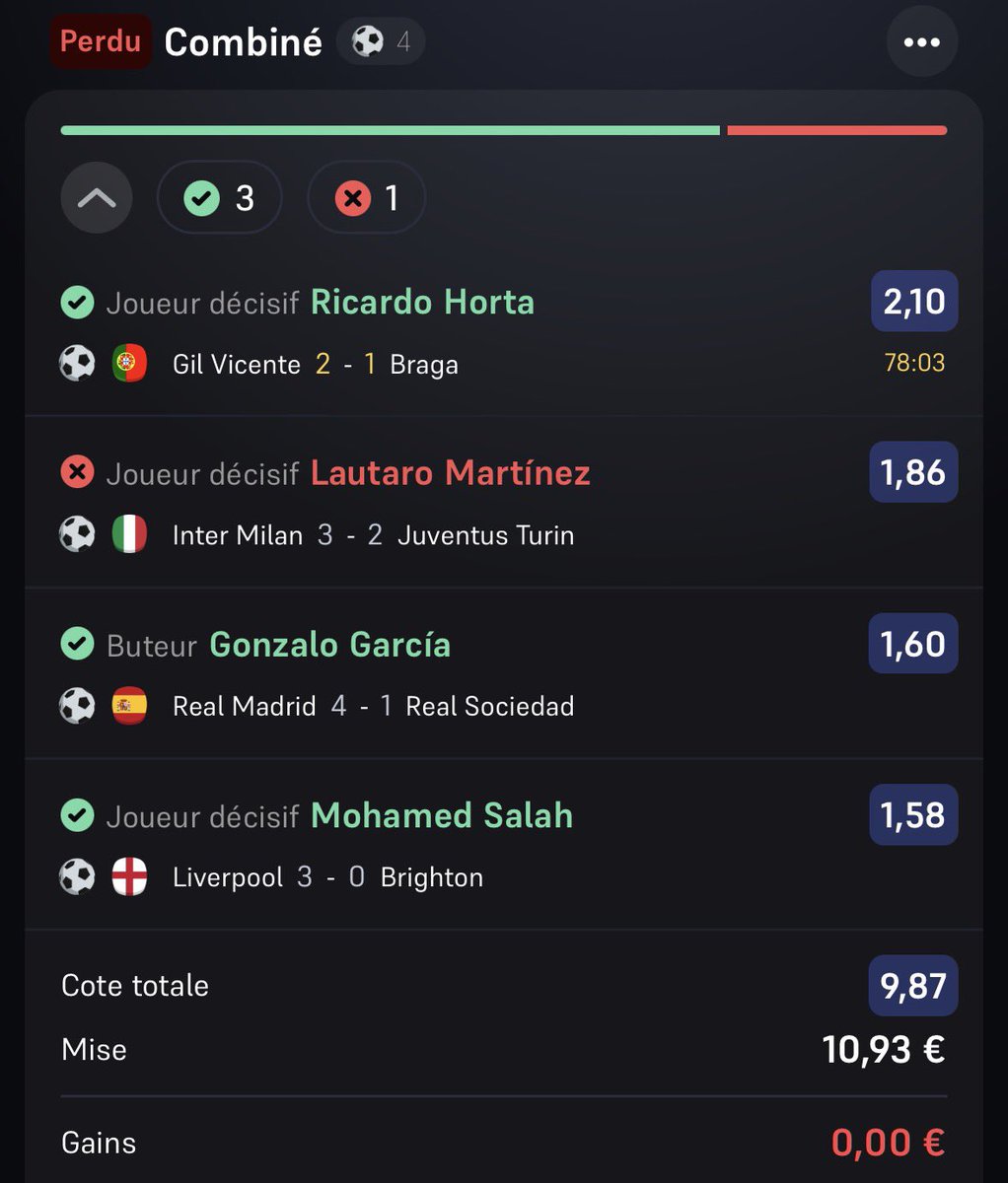 ⚽️🇮🇹🇪🇸🏴󠁧󠁢󠁥󠁮󠁧󠁿🇵🇹 ❌

🎯 Mortal joueurs FUN @ 9,87 ❌

❤️ Like si tu soutiens !

#TeamParieur