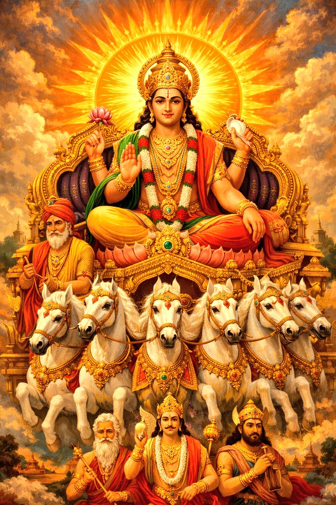 आदिदेव नमस्तुभ्यं प्रसीद मम भास्कर ।
दिवाकर नमस्तुभ्यं प्रभाकर नमोऽस्तु ते॥

सूर्य देव आपको साहस और विजय प्रदान करें।