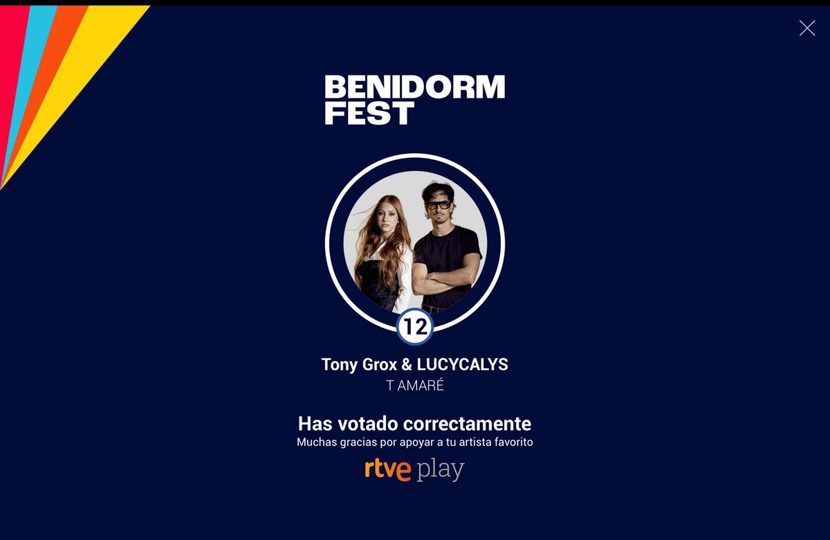 AmidaEu's tweet photo. Hoy todo al 12
#BenidormFest https://t.co/Ab2Eb4R7Zy