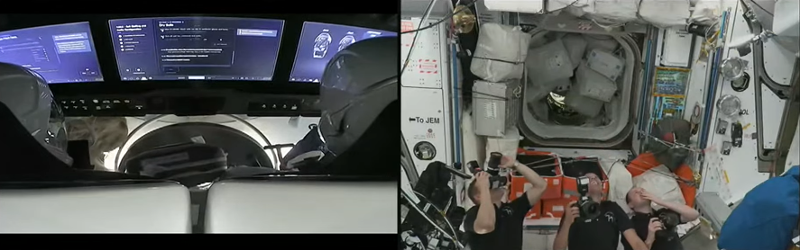 NASA Crew-12's SpaceX Dragon Spacecraft Safely Arrived &amp; Opened Hatch at 4:14PM CST