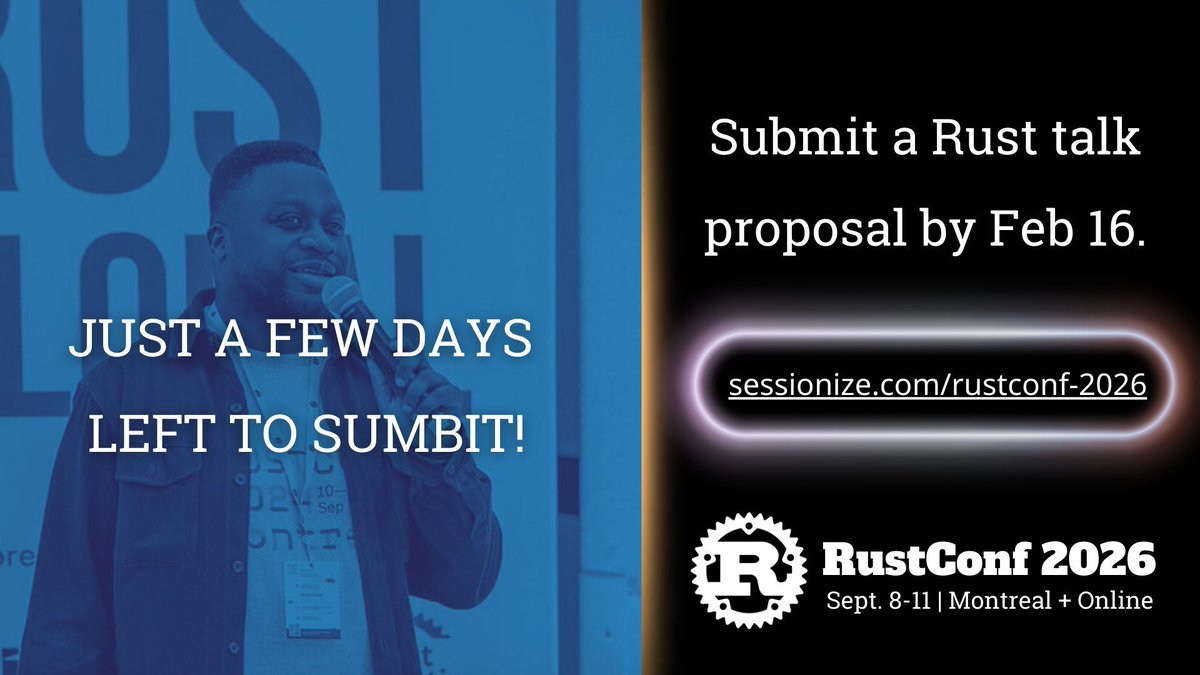 RustConf tweet media