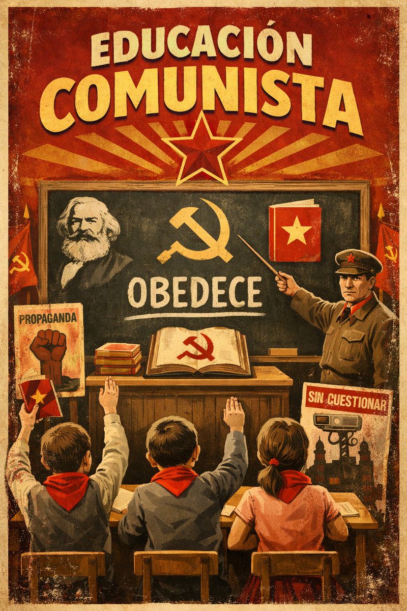 <a href="/JJDiazMachuca/">José Díaz</a> <a href="/Claudiashein/">Claudia Sheinbaum Pardo</a> <a href="/SEP_mx/">SEP México</a> La llamada "Nueva Escuela"  no es reforma educativa si reemplaza conocimiento por narrativa.
Un gobierno fuerte no necesita mentes obedientes, necesita ciudadanos críticos… lo demás es control. Y este gobierno defiende la porquería comunista.