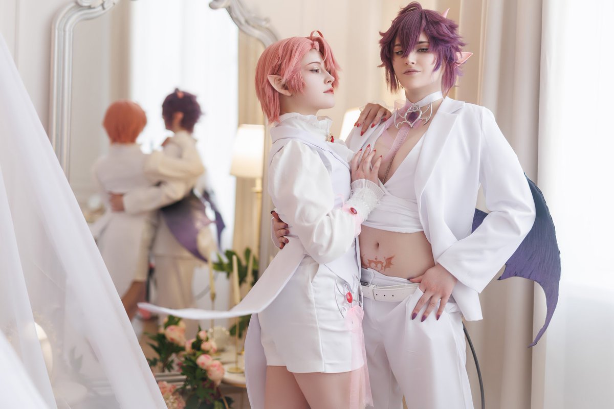 Arkartcos's tweet photo. Is this incubus up to something again? 🍰💋

#Aster #Morvay #nucarnival #Astercosplay #Morvaycosplay #blcosplay https://t.co/ndaFtqe0P4