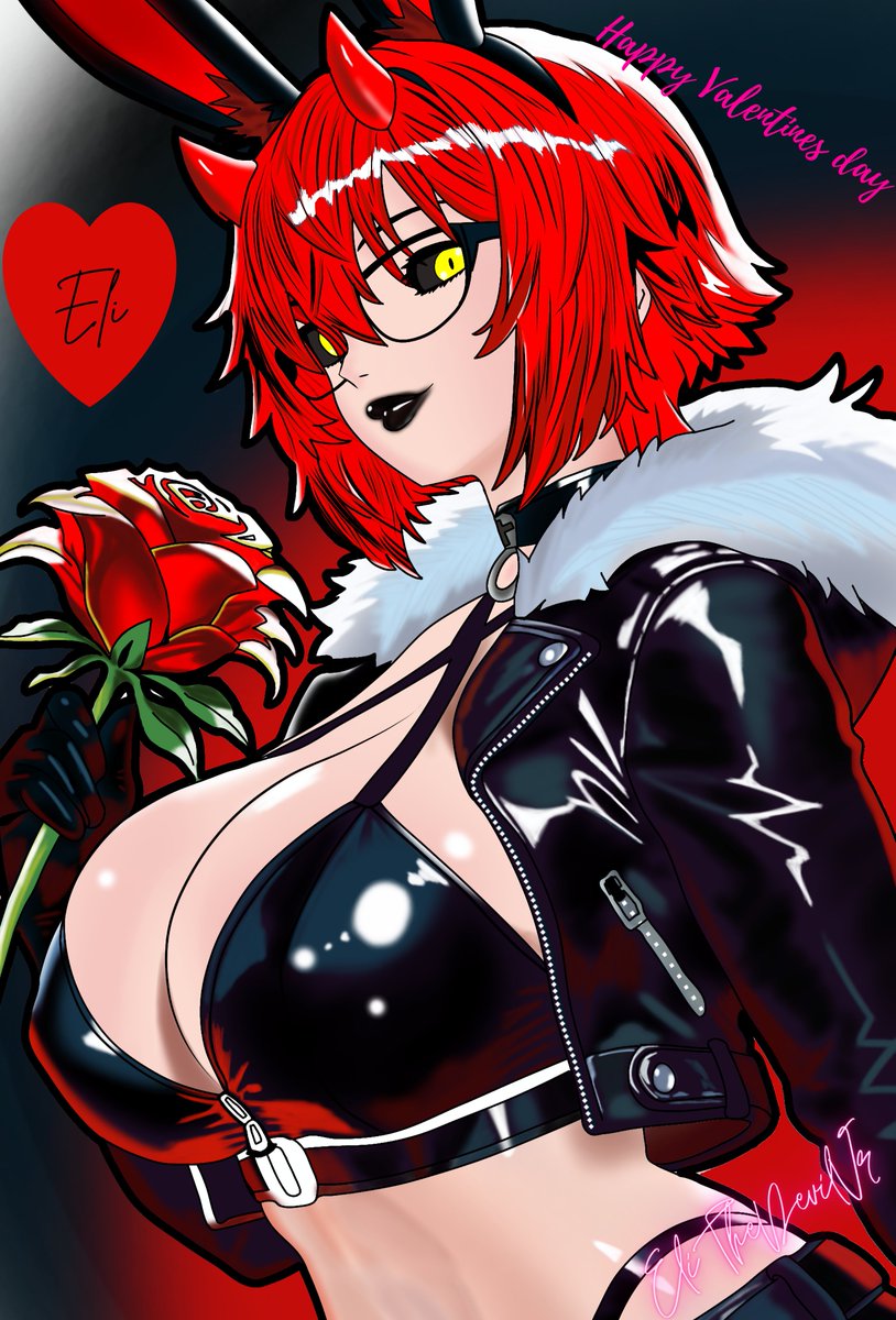 Happy Valentines day😊💘 #fanart
<a href="/EliTheDevilVr/">EliTheDevilVR</a>  #ibisPaintX #ValentinesDay