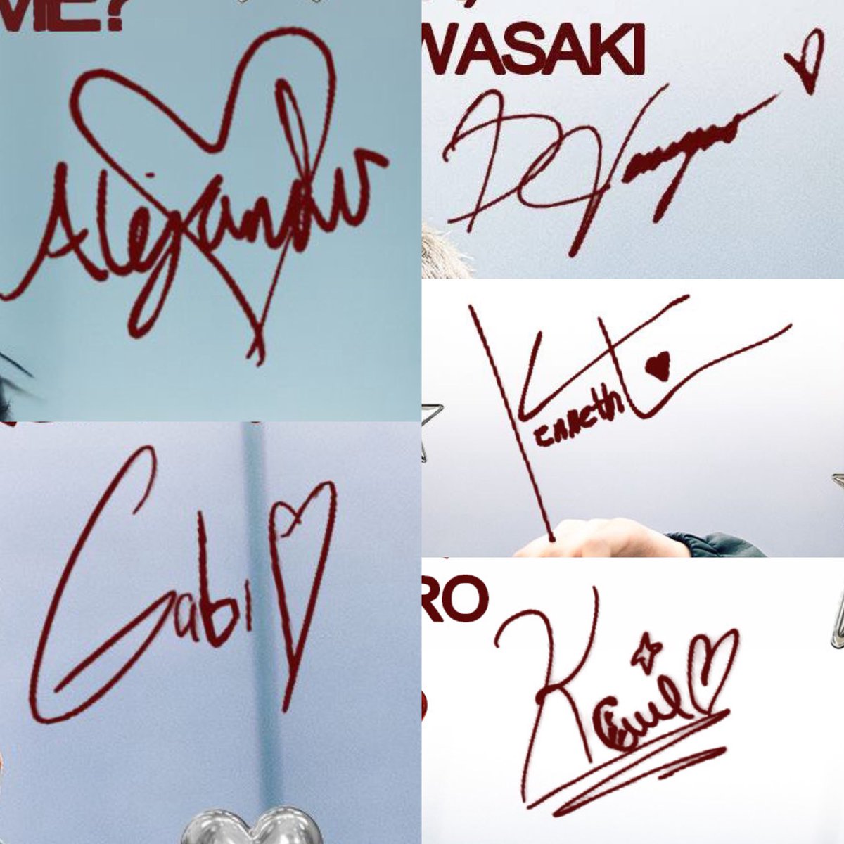podemos hablar de lo bonitas que son las firmas de los chicos por favooor