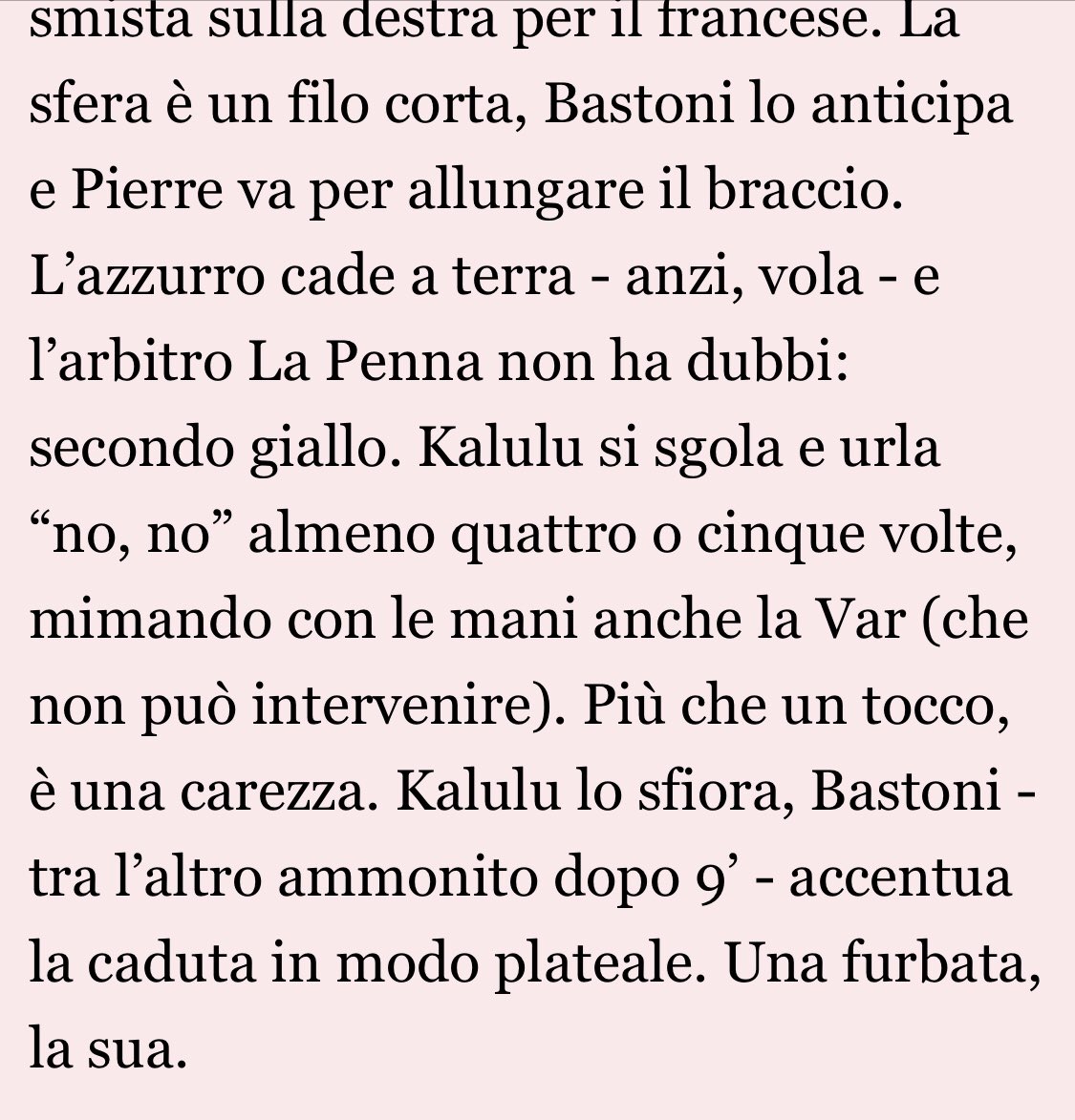 Rendetevi conto che lo scrive anche la cheerleader merdazzurra.
È come una cassazione.