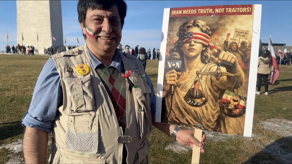 حرف حساب یک هم میهن در واشینگتن 

علی جوانمردی در صدای آمریکا واقعا بی وطن است، یک دروغگوی حرفه ای که هنوز ویدیوهاش در یوتیوب هست 

پ.ن. تصویر از لایو یوتیوبی آرش علائی 

#IranMassacare 
#IranRevolution2026 
#Feb14ForIran