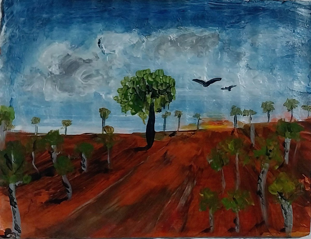v_muma's tweet photo. Untitled, 2025.
Acrylic on cardboard 
12cm x 8cm 

Signed M, amateur artist in Lusaka, Zambia. 

#paintingminiatures #landscapes #artists #artcommunity #canvas https://t.co/8MUfS5TuWD