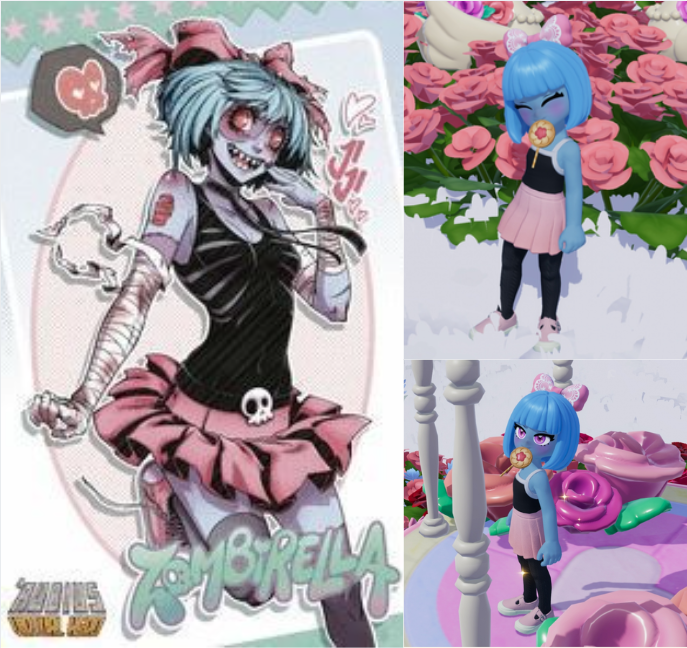 Inspiración del zombirella del comic y anime de Virtual Hero  de <a href="/Rubiu5/">elrubius</a> 
#heartopia #ハートピア