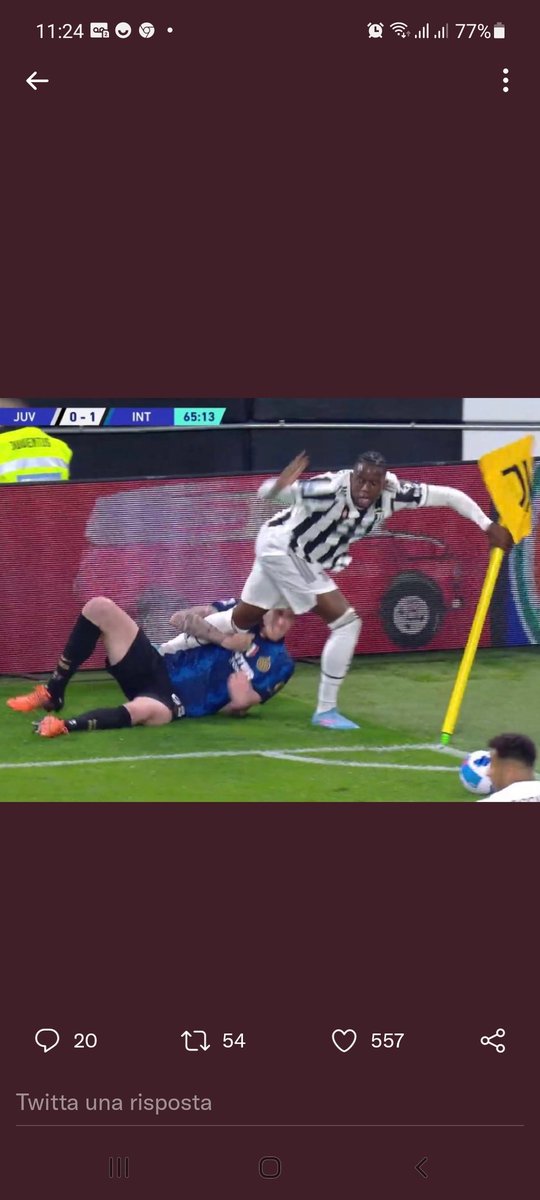 Sempre lui uomo antisportivo e chi non gli fischio fallo