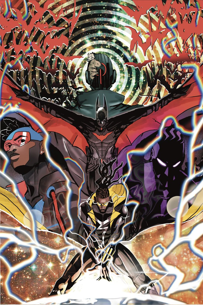 BATMAN/STATIC: BEYOND ISSUE 6 COVER. 

So here it is! This is my last cover for my run on Static. My final FINAL farewell to the character will be in The Dakota Incident, Which releases this month! I have a bunch of emotions when it comes to working on Static. I’m glad I was able