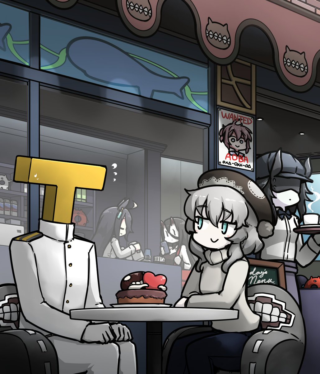 The admiral spent the afternoon at a local cafe, dating a mysterious yet strangely familiar woman wearing some very stylish headwear.
Has he been here before? Only Aoba knows the secrets behind this cafe...
Artist: <a href="/hamu_koutarou/">(公)</a> , thanks!