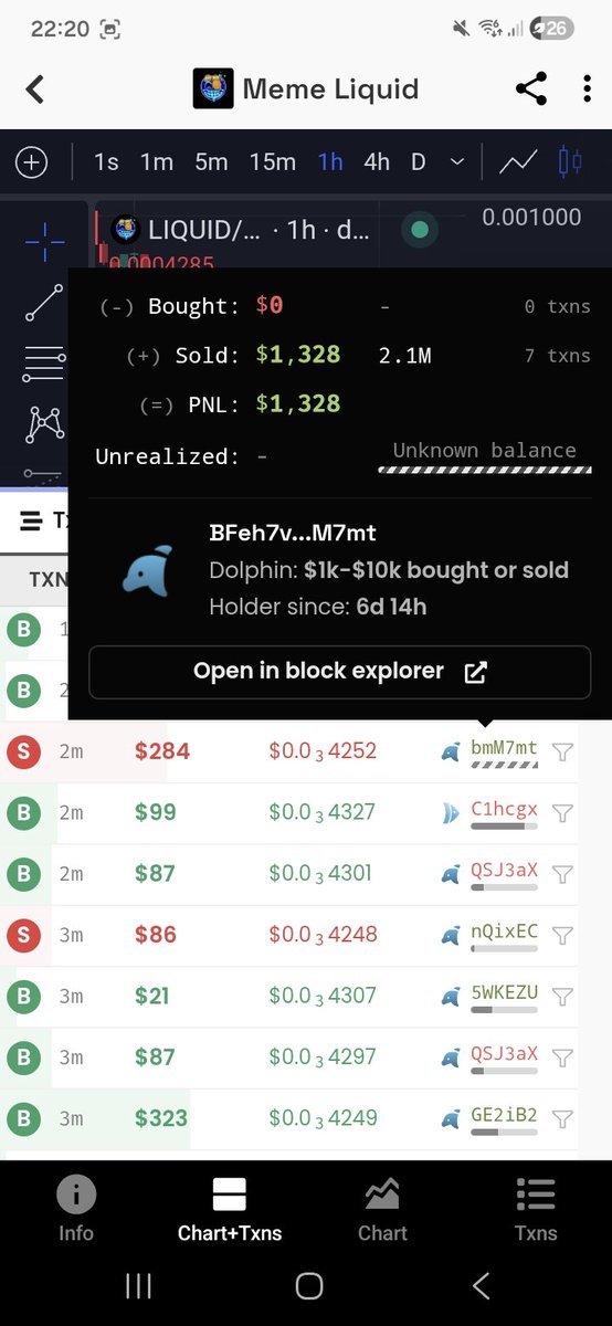 D1ZZEE's tweet photo. So @MemeLiquidio has been slowly rugging the whole community with $LIQUID dev related wallets been sending tokens and selling them off all day. No updates, no transparency because it was all a robbery. @toly careful interacting with these scammers https://t.co/AxfRSP0wLj