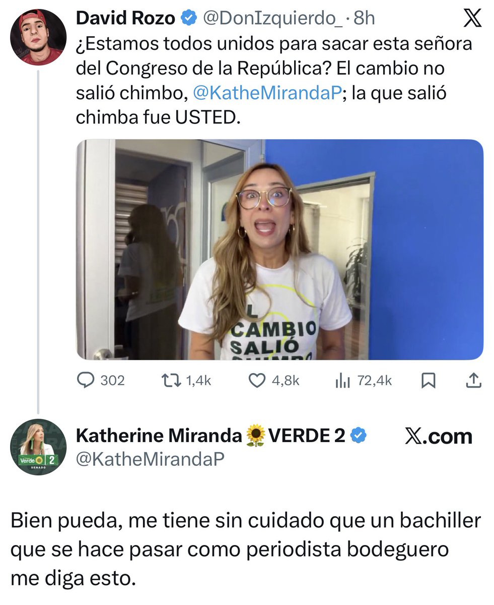 maicajamarca_'s tweet image. Acabo de leer esta cochinada que escribió la traidora y buena para nada de @KatheMirandaP, una boba sin gracia que debe salir del Congreso este año, no solamente por traicionar a nuestro pueblo, por burlarse de aquellos jóvenes que informan con responsabilidad y veracidad a…
