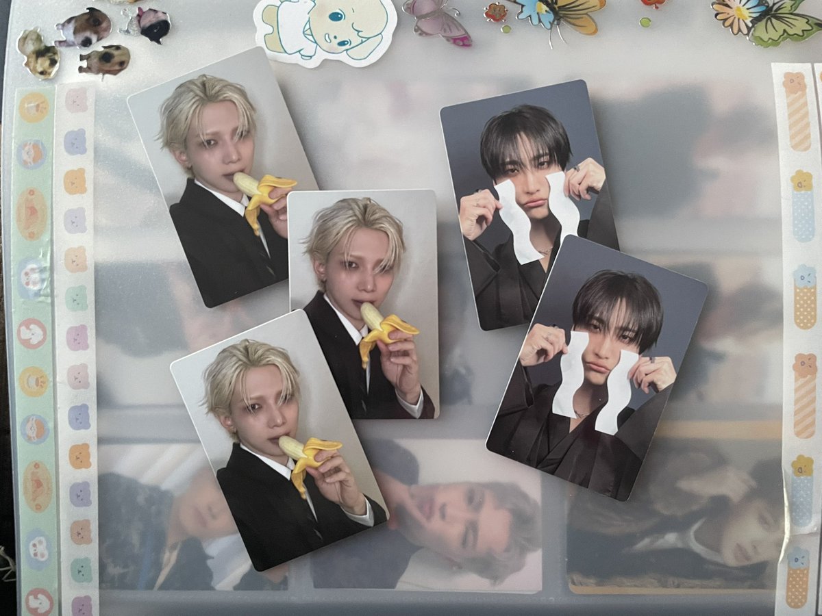 yunhosdiary's tweet photo. WTT Golden Hour pt.4
I have 2 extra yeosang banana pcs and 1 extra seonghwa pc!! willing to trade for any other member that i didnt get!! (or honestly any pob you think id like
(banana - everyone but mingi)
(crying - everyone but san and jongho)
#ATEEZ #ATEEZTRADE #WTT #ATEEZWTT https://t.co/aPbmVvQsIf