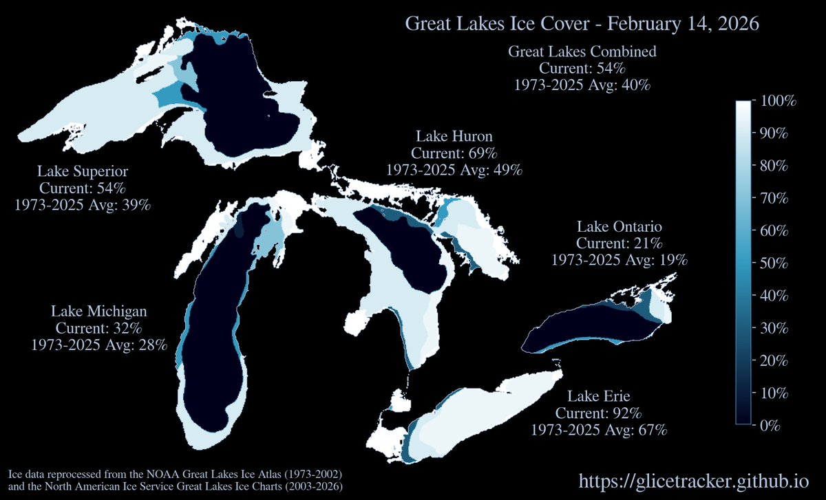Great Lakes Ice Tracker tweet media