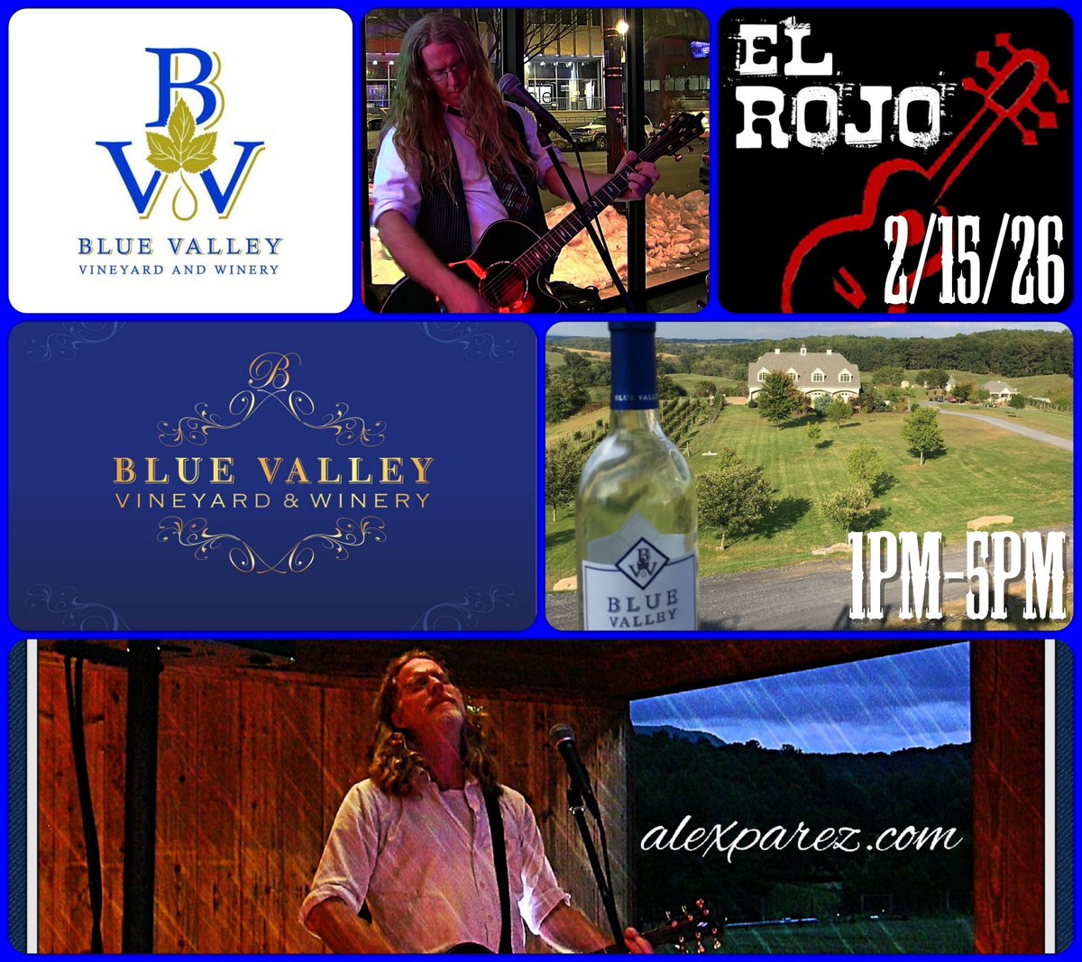 I hope everybody's having a very Happy Valentine's Day, for those who celebrate ❤

And tomorrow I'll be back at it singin' the songs at <a href="/Blue_vineyard/">Blue Valley Vineyard</a> from 1pm-5pm! Woo hoo!!!!

alexparez.com/shows

bluevalleyvineyardandwinery.com