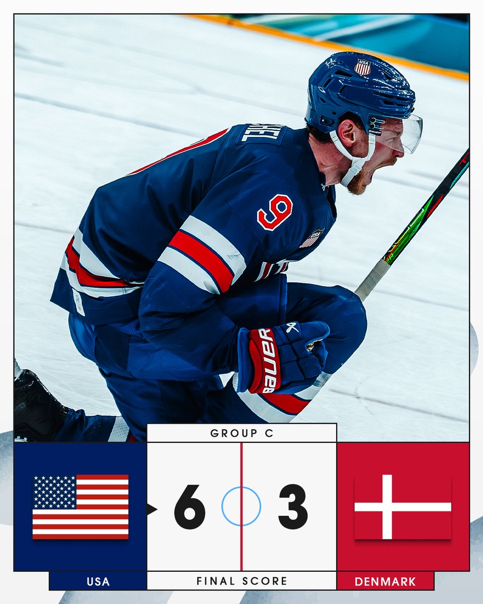 TEAM USA REMAINS PERFECT!! 🇺🇸 #MilanoCortina2026 #WinterOlympics 

📺: USA vs. Germany TOMORROW at 3:10p ET on <a href="/peacock/">Peacock</a>, <a href="/USANetwork/">USA Network</a>, <a href="/cbcsports/">CBC Sports</a>, <a href="/cbcgem/">CBC Gem</a>, and <a href="/TSN_Sports/">TSN</a>
📺: Denmark vs. Latvia TOMORROW at 1:10p ET on <a href="/peacock/">Peacock</a>, <a href="/CNBC/">CNBC</a>, and <a href="/cbcgem/">CBC Gem</a>