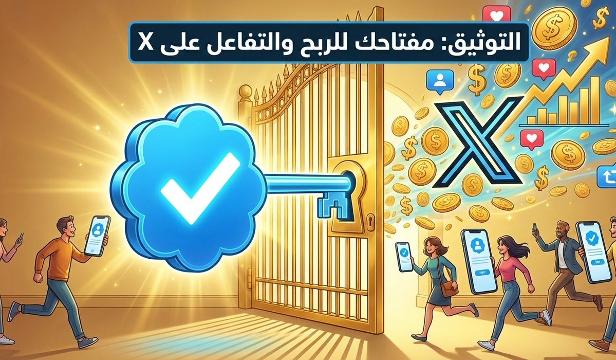 من رأيي وعن تجربة الشرط الأول للربح في X هو التوثيق، وثقوا حساباتكم من بعدها سيأتي التفاعل والمتابعة عندما تتفاعلون مع الاخرين، بالعادة الناس تتفاعل مع الحسابات الموثقة أكثر كونها تحتاج هذه الحسابات للتأهل للحصول على الأرباح.