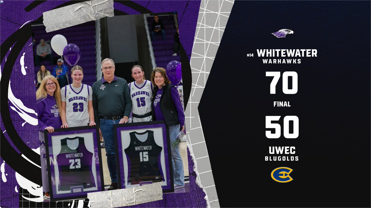 🚨 FINAL 🚨

Senior day DUB for the Warhawks!

Leading Scorers:
C. Nies: 18
M. Gillis &amp; B. McCurdy: 11