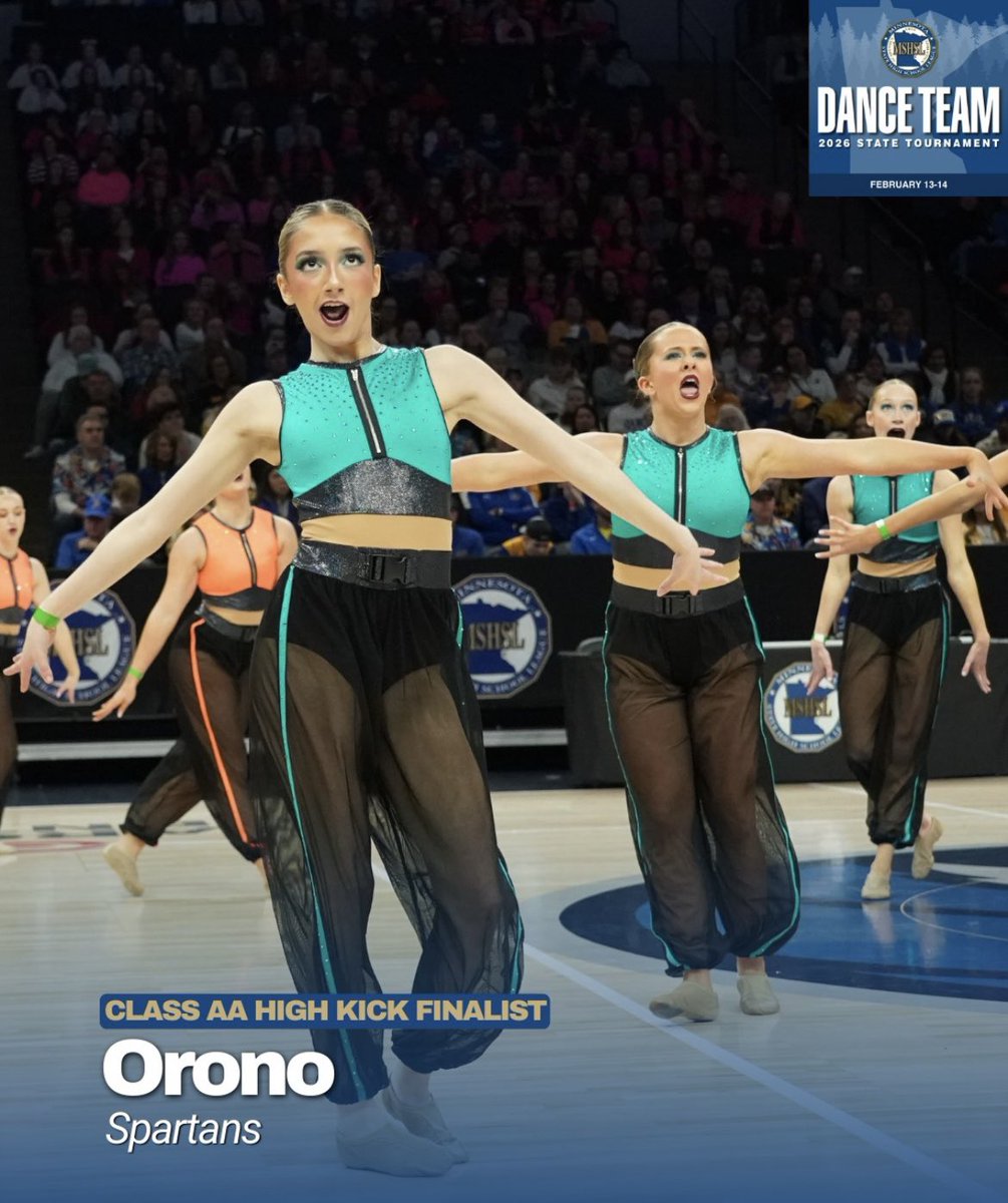 Spartans have advanced to tonight’s Dance Team Kick State Finals! Class AA Finals begin at 7:00 PM with awards to follow.