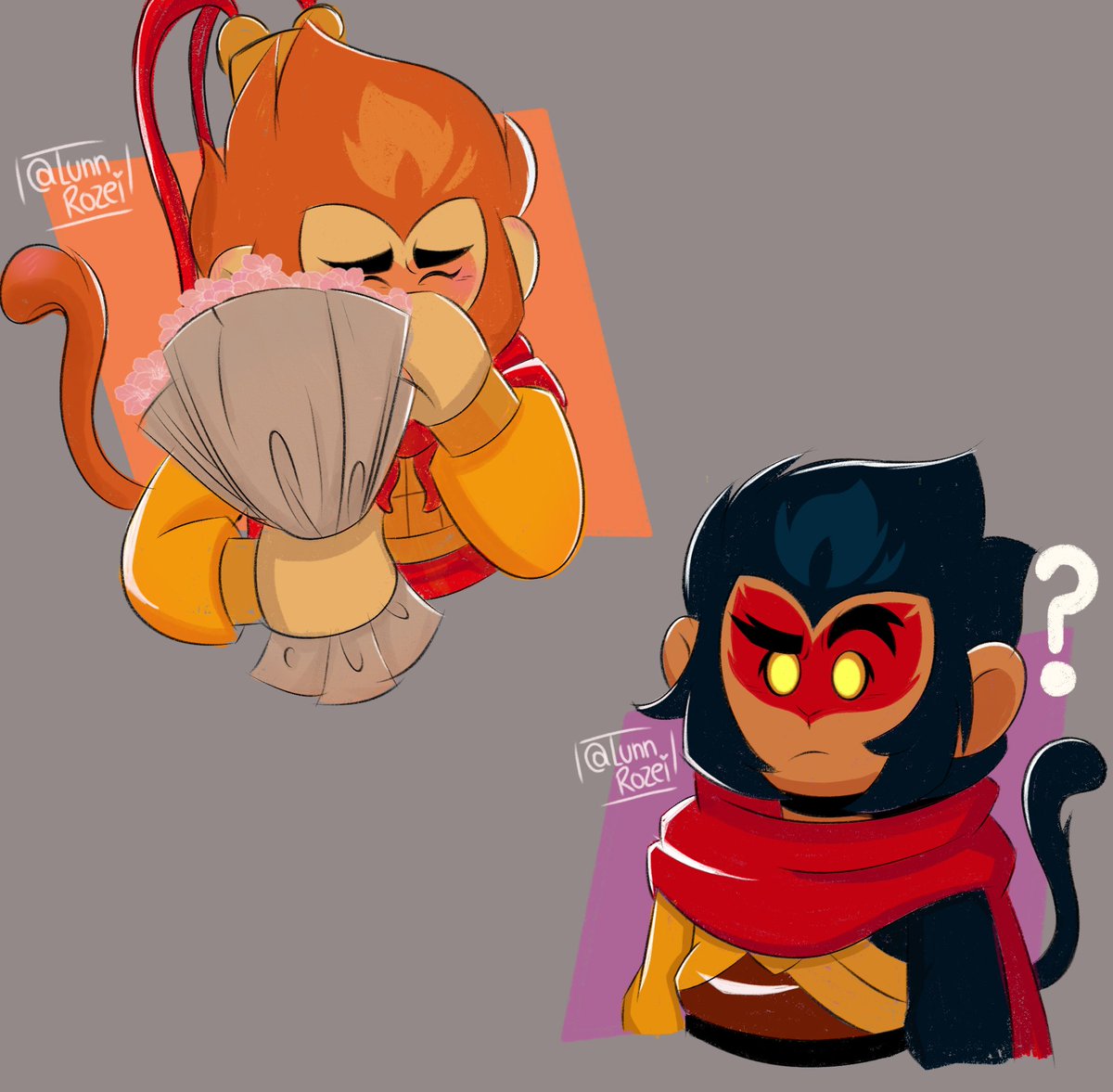 HOLAAA happy san valentín 🌹

[#LMKMacaque #lmksunwukong #LMKfanart #shadowpeach #SanValentin]
