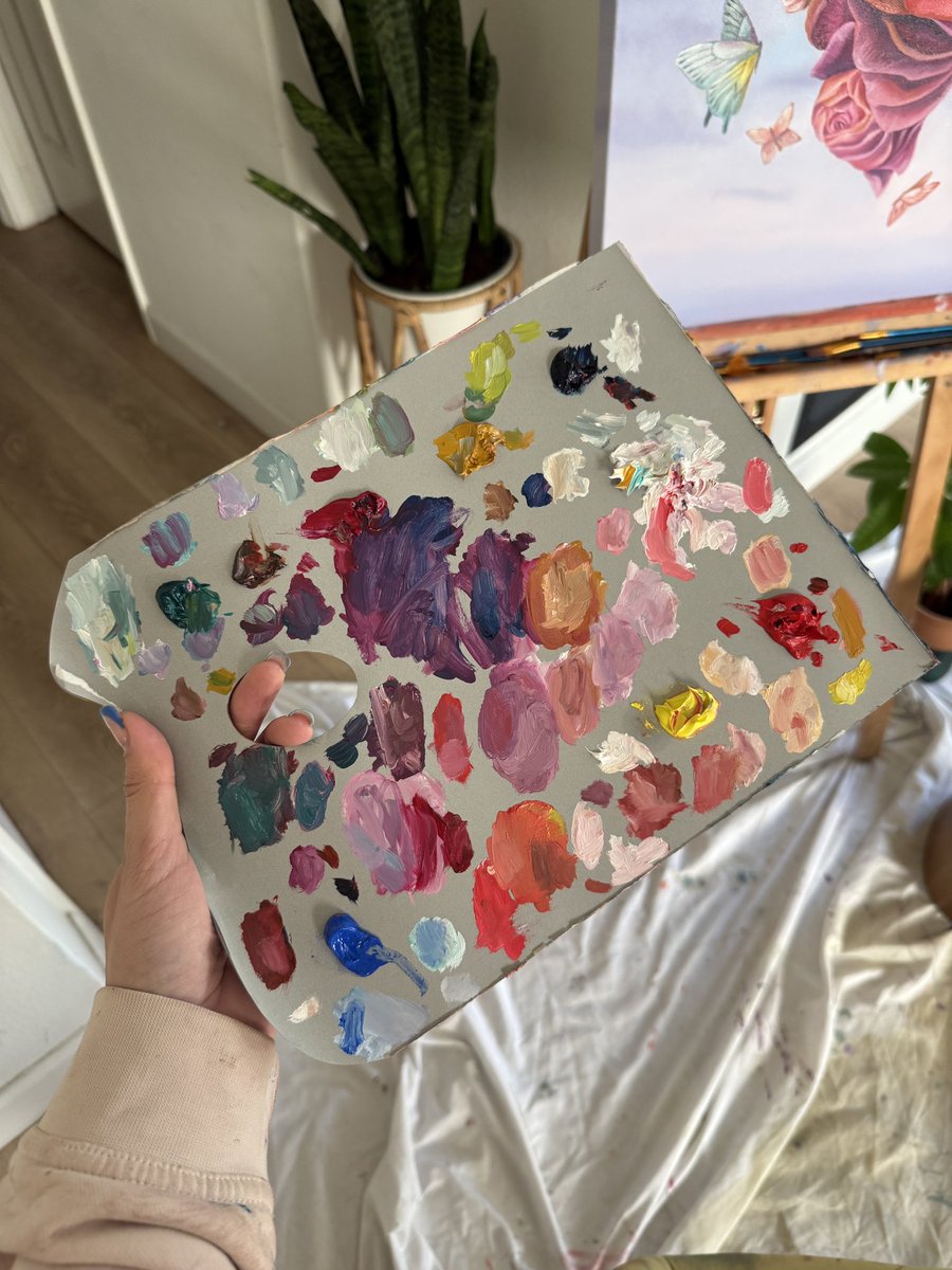 sincerelyart's tweet photo. the palette                         the piece https://t.co/U5wCHu03oq
